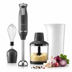 Mixer 3 em 1 Power Inox Lunar Elgin Cinza Processador Triturador Blender Portátil 3x1 600W 220v