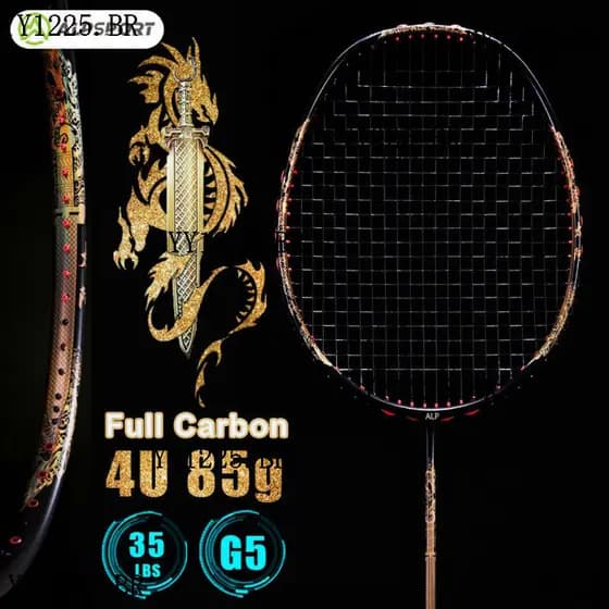 ALP TAJ 4U 82g 35LBS G5 100 % Carbono Badminton Raquete De Padrão De Espada De Dragão Dourado Bulutangkis Premium Equipa