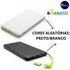 Carregador Portátil Pineng Power Bank 10.000mAh Com Adaptador Para iPhone E Android (V8)