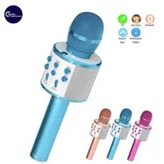 Kit Karaokê Bluetooth para Crianças Microfone Brinquedo Efeitos Especiais