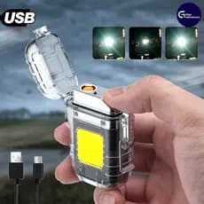 Isqueiro Elétrico a LED USB Recarregável Compacto Seguro Anti Queimadura Leve e Prático