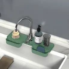 Protetor de torneira de cozinha almofada absorvente banheiro Silicone