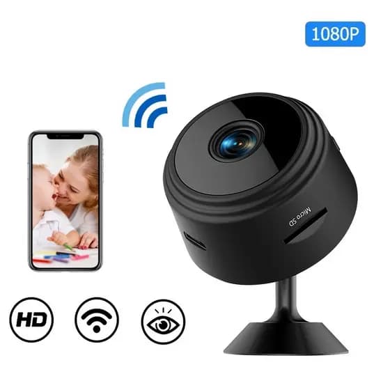 Câmera A9 Mini HD Com Sensor De Presença Wi-Fi Vermelho