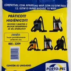 Sacos para Aspirador de Pó Wap GTW10 / GTW10 Maré / Biovac 10 Wap /Gtw Inox 12