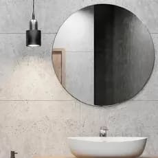 Espelho Redondo Luxo Lapidado 60 cm Ideal para Banheiro, Quarto e Sala