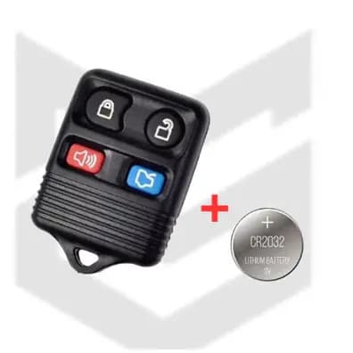 Capa Controle Remoto Alarme Original Ford Ka Fiesta Ranger 4 Botões + Bateria