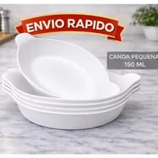 Kit 5 a 30 Petisqueiras Barquinha Canoa 150ml Pequena Petiscos Festa Frios Amendoim Molheira