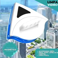 Limpa Vidro Magnético - Dupla Face C/ Super Imã Mágico | CH