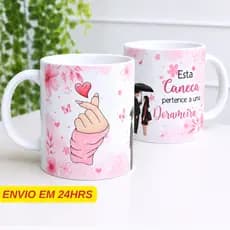 Caneca Personalizada Dorameira Porcelana 325Ml - Presente Amiga Caneca Dorama Xícara Personalizada Caneca Café