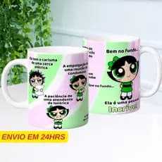 Caneca Personalizada Meme Docinho Carisma de Uma Cerca Elétrica Porcelana 325 Ml Presente Amiga Xícara Café