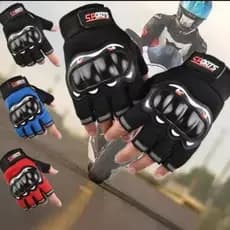 Luvas de Segurança Meio/NORMAL Dedo Para Motociclistas e Ciclistas Anti-impacto