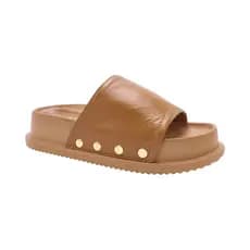 Tamanco Casual Flatform em Couro Feminino Santinelli