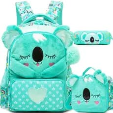 Mochila Infantil Menina Mochilas Rodinha Mochila De Bordo Kit Casual Infantis Unicórnio Rosa