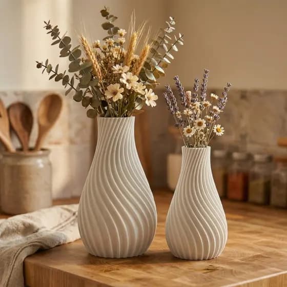 Kit 2 Vasos Decorativos Modernos para Sala Escritório Quarto Enfeite Estilo Nórdico