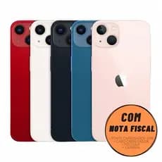 Celular iPhone 13 (128GB) (256GB) 100% Original Apple Seminovo Vitrine Bateria 85% a 100% NF Carregador Película Capinha