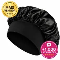 Touca de Cetim com Faixa Larga Elástica | Protege e Retira o Frizz para Cabelos médios Em promoção!!