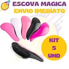 Kit com até 5 Escovas Mágica Para Cabelo com Cabo Para Desembaraçar anti frizz Banho EM PROMOÇÃO!!