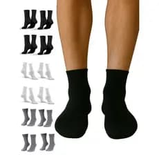 Kit Pares Meias Cano Alto ou Médio Algodão – Feminina e Masculina 37-42 Good Socks Kit com 6, 12 ou 24 Pares