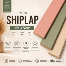 Kit Painel Ripado Shiplap MDF 120x5cm 36un Decorativo Premium Facil Instalação Envio Rápido