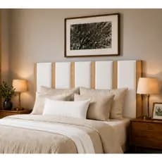 Cabeceira Modular Estofada Suede Casal Painel Ripado MDF 1,55m