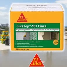 Impermeabilizante Top 107 Cinza Caixa 18KG Sika Argamassa Polimérica de Alto Desempenho