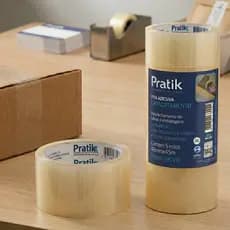 Kit 5 Rolos Fita Empacotamento Pratik 48mmx45m Transparente