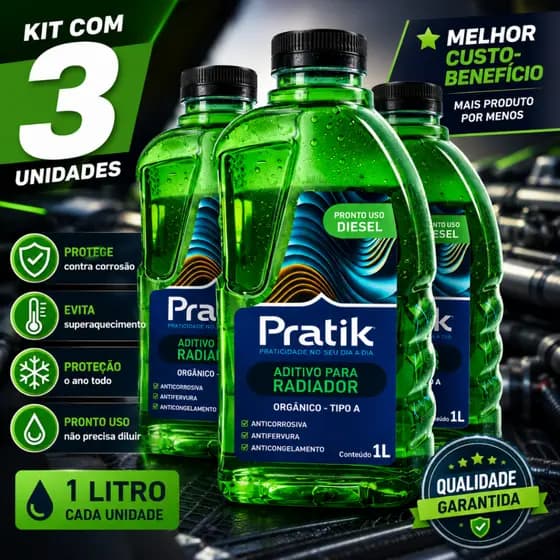 Kit 3 Aditivo Fluido Radiador Diesel 1l Motor Linha Pesada
