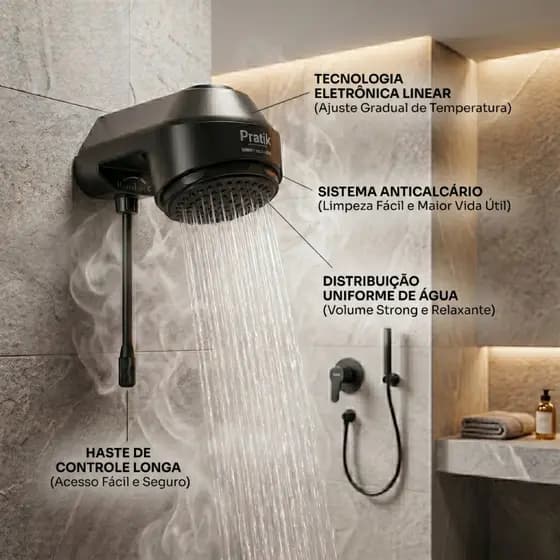 Chuveiro Ducha Eletrônico Pratik E Soft 220v 7500w Original