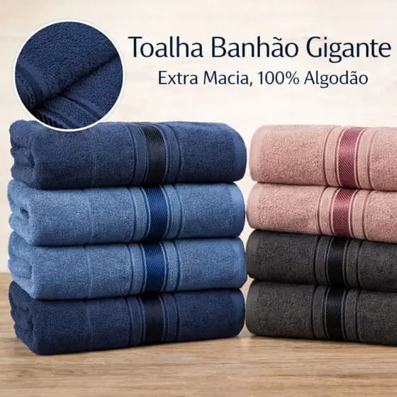 Toalha Banhão Gigante Premium 100% Algodão Super Macia Luxo