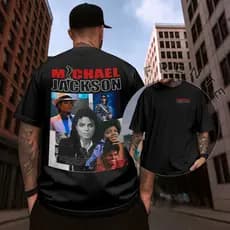 Camisa Unissex Michael Jackson – Camiseta Preta Estilo Vintage, Streetwear, Tumblr, Roupa Moderna