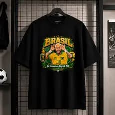 Camisa Menino Ney Tá On Camiseta Neymar Copa Streetwear Unissex Algodão Premium