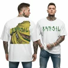 Camiseta Masculina Estampa Brasil Moda Jovem Street Style Cultura De Rua Esporte Copa Do Mundo 2026