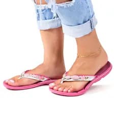 Chinelo Feminino Anatômico Alcalay Resinas Pedras Super Elegante Para as Mulheres