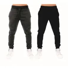 Kit 2 Calça Moletom  Masculino Grossa Swag  Slim  Skinny Inverno Esporte Recomendado Academia Treino