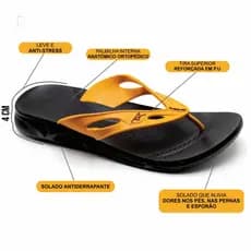 Chinelo Masculino Alcalay Adulto Anatômico Ortopédico Dor Nos Pés Antiderrapante Antistress Ótima Qualidade