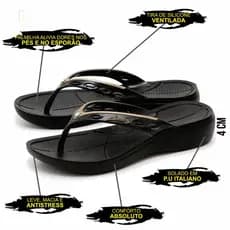 Chinelo Feminino Alcalay Anatômico Antiderrapante De Dedo Esporao faciste plantar Jovem Idosa
