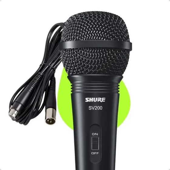 Microfone Vocal Cardióide SHURE SV200 Com Cabo