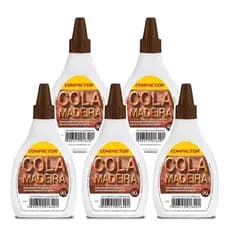 Kit com 5 Cola Polar Madeira - 90g - Compactor