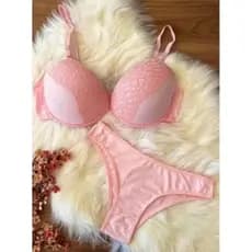 Conjunto Calcinha e Sutiã com Bojo Super Confortável Ideal Para o Dia a Dia P ao GG Cores Sortidas