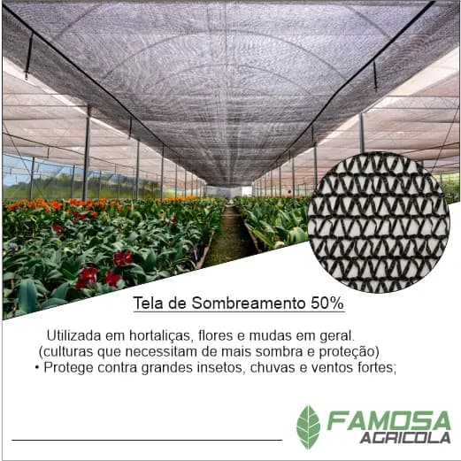 Tela sombrite 50% sombreamento para horta viveiro estufa