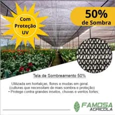 Tela de sombreamento para horta 50% 3 metros de largura - vários comprimentos