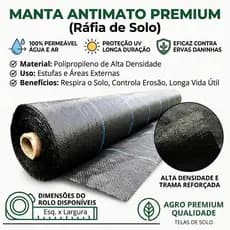 Rafia de solo contra erva daninha preta 1,40x10