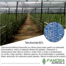 Tela Aluminet 60% proteção térmica contra o frio e a geada para hortaliças e flores