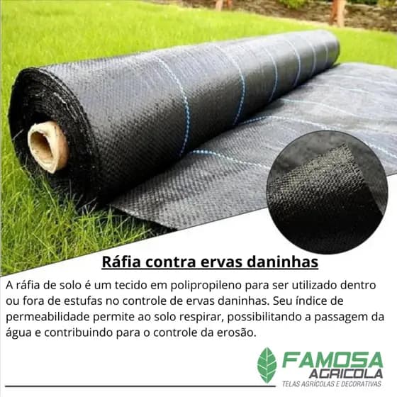 Rafia de solo contra erva daninha preta 4,20x2