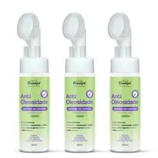 Kit 3 Sabonetes Mousse De Limpeza Facial Antioleosidade 150ml Face Beautiful