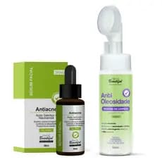 Kit Skin Care Sabonete Mousse Antioleosidade e Serum Anti Acne Face Beautiful
