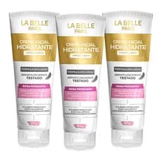 Kit 3 Creme Hidratante Facial 50g Com Filtro Solar La Belle Paris