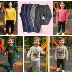 Calça Moleton Flanelada Unissex com Punho e Bolso - S/Bolso Infantil/Juvenil  Tamanhos 1 ao 16