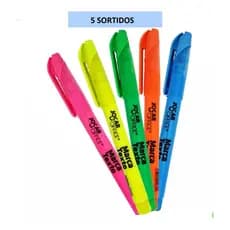 Kit Com 5 Marca Texto Jocar Office Cores Neon