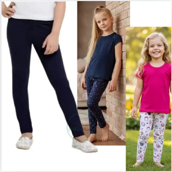 Calça Legging Cotton Lisas e estampadas Bebes Infantil Juvenil  Meninas Tamanho 1 AO 16